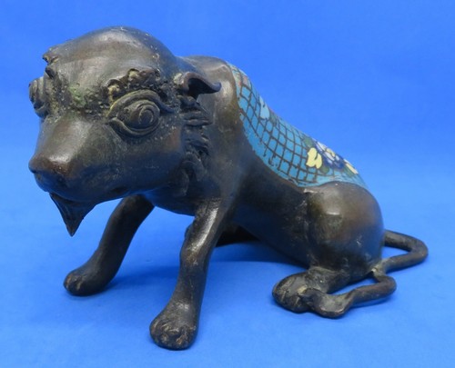 Cinese bronzo blu cloisonné - e,