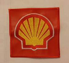 TOPPA PATCH RACING RICAMATA RICAMO SHELL DA CUCIRE ADATTA A TUTA KART 10 X 10 CM