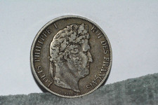 Francia moneta da 5 Franchi in argento L. Filippo I 1845 BB+