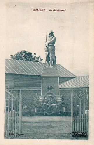Cpa versigny monument - versigny, le