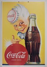 Locandina Pubblicitaria COCA COLA ORIGINALE su cartoncino rigido da esposizione