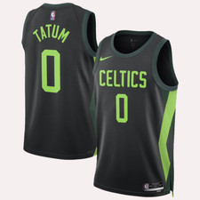 NBA Shirt JASON TATUM #0 Boston Celtics Black and Green Basket High-Quality