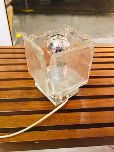Lampada tavolo 70s vetro - tavolo,