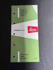 #A0645-Proiettori Leica di Leitz, Prado 150,250, 500,66 istruzioni