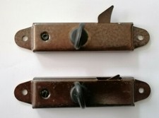 2 Bloccatapparelle sicura tapparella Acciaio Bronzato con Pomolo chiusura sicure