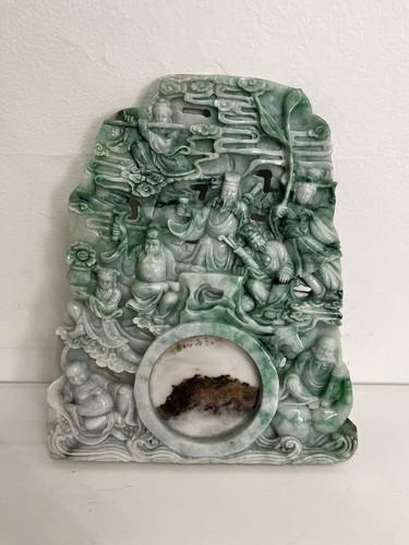 Maestosa scultura giada - scultura, in