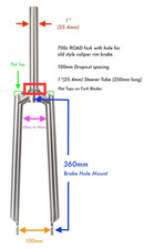 Forcella anteriore in lega di