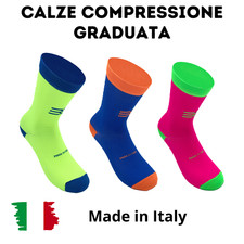 Calze running compressione graduata elastiche Calzini sportivi corti unisex