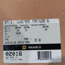 Trasformatore di controllo industriale 1 KVA Square D 9070K1000D1 nuovo