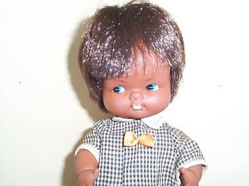 Bambola gomma vintage baby - bambola,