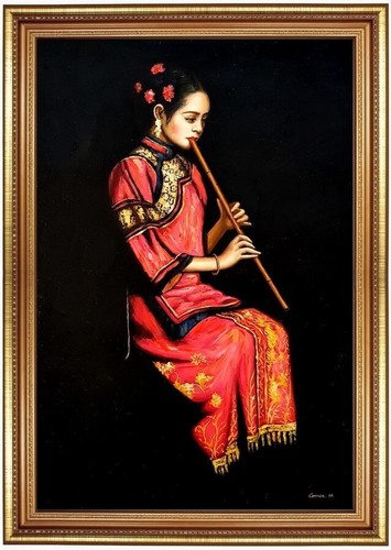 Quadro olio geisha - quadro, olio,