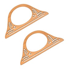 Wooden bag handles, 250mm 2pcs