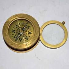 Bussola antica in ottone da