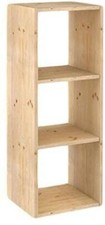 SCAFFALE NEGOZIO CASA KIT CUBO 3 P. DINAMIC CM.33x36x105H LEGNO CHIARO