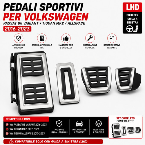 Pedali auto lhd acciaio - pedali,