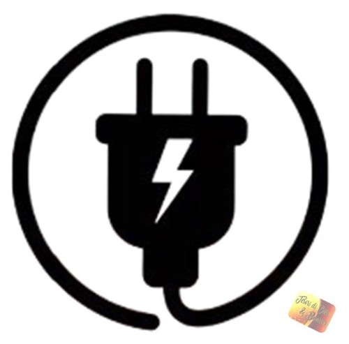 Adesivo auto spina elettrica - adesivo,