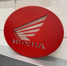 Insegna Moto Honda Ala Wall Art Mancava Garage Targa Compensato