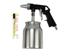 PISTOLA PNEUMATICA ARIA COMPRESSORE 750ML SABBIATRICE SABBIARE A SERBATOIO 6MM