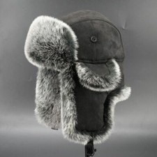 Uomo Cacciatore Cappello Sci Ushanka Russo Cosacco Simil Pelo Camoscio Inverno