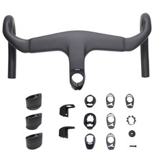 Manubrio integrato bici da strada in fibra di carbonio leggero 28 6mm 380/400/420/440mm
