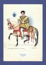 Cartolina Cavalieri d'ogni terra Francia cortigiano non viaggiata