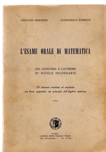 Esame orale matematica - di,