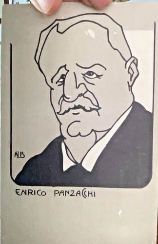 Cartolina enrico panzacchi - panzacchi, n