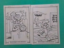  I PUFFI - GADGET EDIGAMMA PEYO 1997 - N. 2 CARTOLINE DA COLORARE