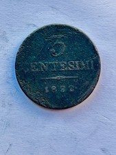 MONETA 3 CENTESIMI REGNO LOMBARDO VENETO STATI UNITARI 1822 RAME OLD COPPER COIN