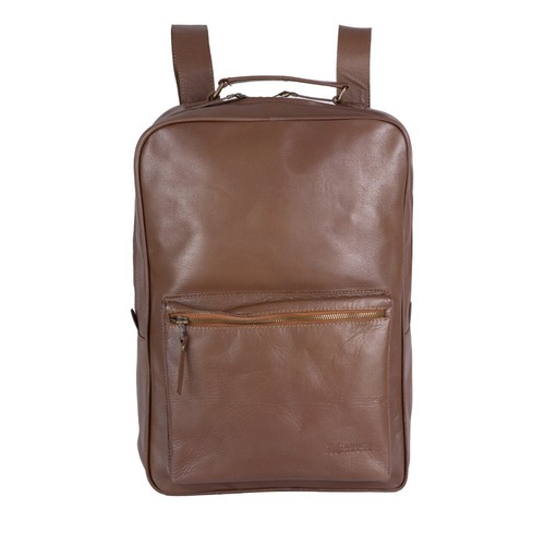 Zaino unisex pelle marrone - in,