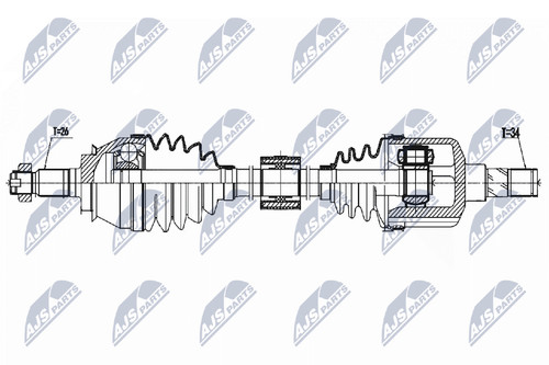 Albero motore nty npw - nty, npw-bm-157
