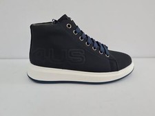 4US Sneakers Bambino In Ecopelle Con Lacci e Cerniera, By Cesare Paciotti - BLU 