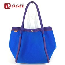 Y1118 HERMES Sack Baga GM Sack Baga GM Bag Tote Bag Borsa a mano Tela Donna Blu U