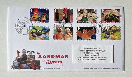 2022 fdc aardman classics - fdc,