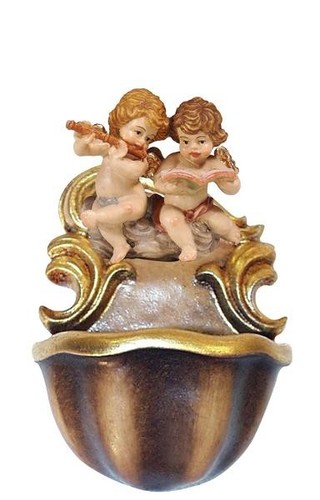 Acquasantiera con coppia - acquasantiera,