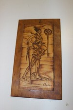 Quadro legno souvenir Cuba  hand made 16,7x30 