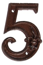 Numero Civico In Ghisa "5"
