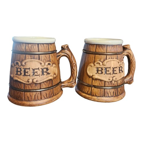 Coppia tazze stein botte - botte, birra