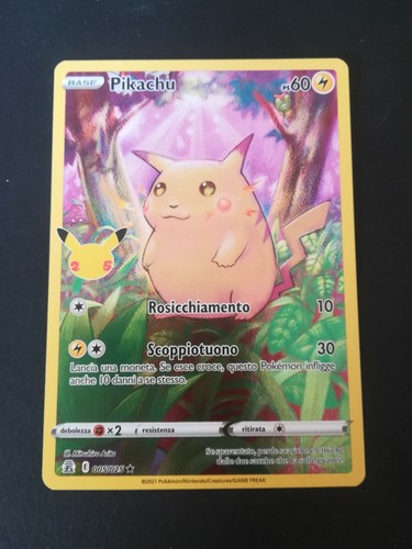Carta pokemon pikachu - carta,