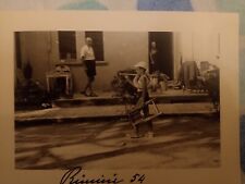 RIMINI Fotografia Villino Mare  Con Bambino Con Sedie Da Mare 1954  Bella !!