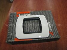 BTICINO L4802BA PLACCA PLACCHETTA 2 MODULI BIANCO SOLID LIVING INTERNETIONAL NEW