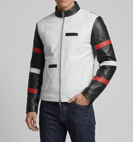 Giacca motociclista uomo pelle - giacca,