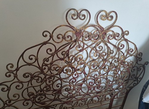 Letto ferro battuto dorato - in,