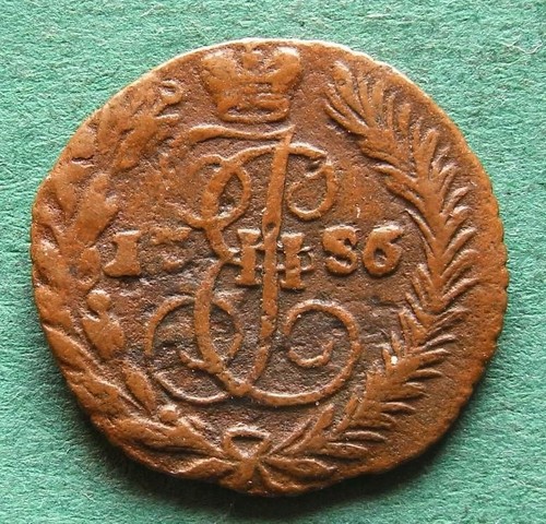Moneta russia poluschka 1786 - moneta,