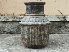 ANTICA GRANDE ANFORA GIARA VASO ORCIO ALCARAZAS IN TERRACOTTA DECORI A PALMETTE