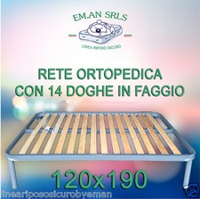 RETE ORTOPEDICA PIAZZA E MEZZA 14 DOGHE 120x190 PIEDI AVVITABILI miglior prezzo