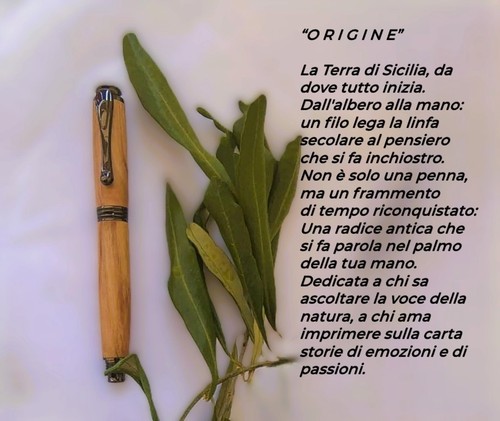 Penna artigianale legno - penna, in