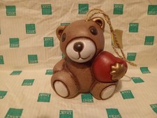 Addobbo Teddy Marrone Con Cuore Rosso Thun Natale 