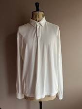 Polo Zanone uomo taglia 46 bianca slim cotone ghiaccio manica lunga Slowear Italia