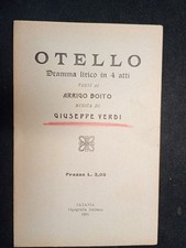 LIBRETTO D' OPERA TEATRALE - OTELLO - DRAMMA LIRICO IN 4 ATTI - 1905
